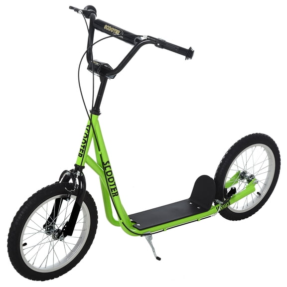Youth Scooter Kick Scooter for Kids 5 with Adjustable Handlebar Front and Rear Dual Brakes, Light Green