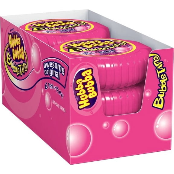 Hubba Bubba Bubble Tape Awesome Original Gum, 6 Rolls, 2 oz Each (6 Feet Per Roll)