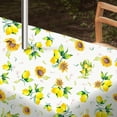 thumbnail image 3 of Lemon & Sunflower Tablecloth for Spring Summer, 60 x 84 Table Cloth with Umbrella Hole and Zipper, Perfect for Kitchen Dining Room Picnic Party Banquet, Outdoor Indoor Use, 3 of 5