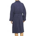 thumbnail image 5 of Superior Terry Cotton Adult Unisex Soft Lightweight Bathrobe, Small, Navy Blue, 5 of 8