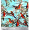 thumbnail image 1 of Soimoi polyester Crepe Fabric Boy,Surfboard And Beach Bird Decor Fabric Printed Yard 42 Inch Wide, 1 of 1