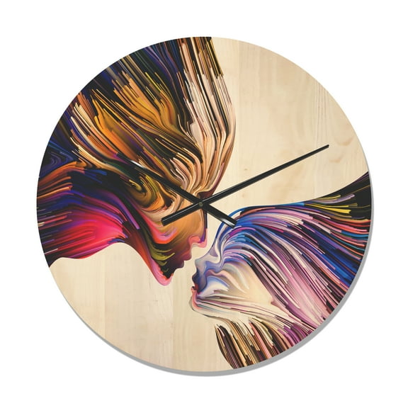 Designart 'Metaphorical Mind on White' Modern Wood Wall Clock