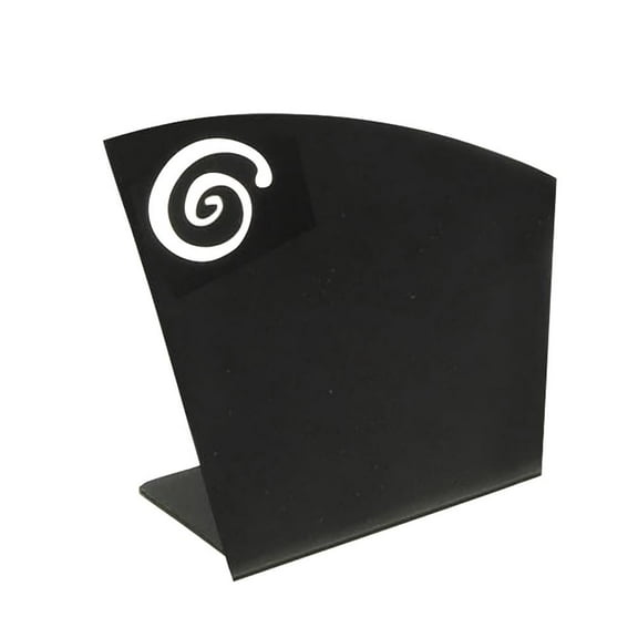 HUBERT® Write-On Wipe-Off Swirl Accent Easel Black Metal - 3"L x 1 3/4"W x 3 1/4"H
