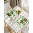 thumbnail image 5 of St. Patrick's Day Placemats Set of 6, Lucky Shamrocks Boots Green Buffalo Plaid Placemats for Dining Table, Place Mats for Kitchen Tabletop, Waterproof Wipeable Dining Table Mats Set, 5 of 9