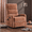 Orange, variant on Heat Massage Manual Recliner Chair, 360° Swivel Rocking Recliner with 8-Point Massage & Lumbar Heat, Manual Handle, Chenille Fabric, Medium-Firm, for Living Room, Elderly, Gift for Parents, Orange