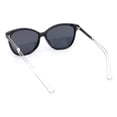 thumbnail image 4 of Womens Retro Oversized Horn Rim Cat Eye Fashion Sunglasses Black Silver - Black, 4 of 4