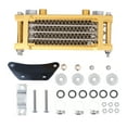 thumbnail image 1 of Kit de enfriador de aceite de motor universal, radiador dorado con accesorios de montaje para motocicleta Dirt Pit Bike ATV de 125cc-250cc, 1 of 5