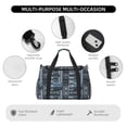 thumbnail image 4 of Easygdp Snowflake Vintage Pattern Bolsa de Gimnasio, Bolsa de Viaje Duffel, Bolsa de Fin de Semana con Compartimentos, Bolsa de Mano para Noche, 4 of 7
