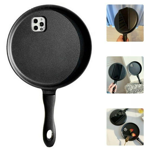 Frying Pan Case for IPhone 12/12Mini/12Pro/ 12 Pro Max 3D Saucepan Shaped Soft TPU Phone Case