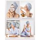 thumbnail image 5 of Toalla de microfibra para el cabello, Hicober 3 paquetes de turbantes para el cabello mojado, toallas para secar el cabello para mujeres con cabello rizado y antiencrespamiento, 5 of 8