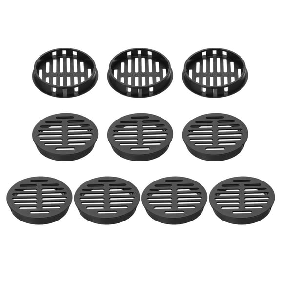Uxcell 10Pcs 60mm/2.4in Air Vents Round Soffit Vents, Black Soffit Vent Cover for Bathroom
