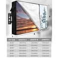 thumbnail image 7 of Outdoor TV Cover 40 to 43 Inch Weatherproof, Blue Christmas Snowman Red Bird Waterproof TV Screen Protector for Outside Decor with Zipper and Pocket 40"L x 25"H , Winter Snowy Pine Forests, 7 of 7