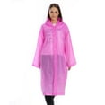 thumbnail image 4 of Yesbay Reusable Unisex Waterproof Thick Hooded Buttons Outdoor Raincoat Poncho,Yellow, 4 of 7