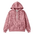 thumbnail image 4 of Leopard Print Hoodies for Women Quarter Zip Drawstring Long Sleeve Pullover Relaxed Fit Casual Trendy Y2k Sweatshirts With Kangaroo Pocket, 4 of 5