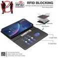 thumbnail image 2 of For Google Pixel 9/9 Pro Wallet Phone Stand Case Litchi Texture RFID Blocking Leat, 2 of 5