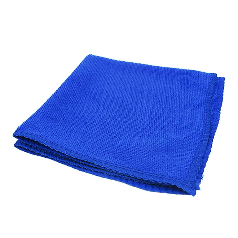 Blue Car Cleaning Towel Microfiber Auto Detailing Towel, Size: 30x30cm