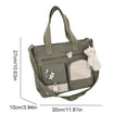 thumbnail image 2 of Multi-Pockets Crossbody Bag for Women, Adjustable Messenger Bag with Pendant for School Daily (B), 2 of 10