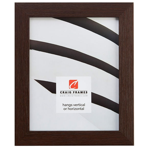Craig Frames Bauhaus 125, 11x17 Picture Frame, Melinga Brown Oak