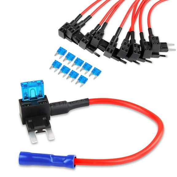6 Pcs Driving Instrument Fuse Holder Cable Wire Red