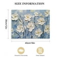 thumbnail image 3 of Feiri  Floral Canvas Wall Art Painted Blue and White Heavy Textured Painting Modern Abstract Flower Pictures Contemporary Artwork for Living Room Bedroom Office Decoration 16x12in, 3 of 6