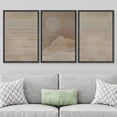thumbnail image 5 of PixonSign Framed Wall Art Set Grunge Minimal Brown Polygons Graffiti & Street Patterns Abstract Artwork Neutral Minimalism Bohemian Nordic Modern Prints for Home Decor - 24"x36"x3 Panels Black, 5 of 5