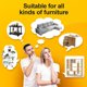 thumbnail image 5 of Juego de ruedas para muebles BRILLAR 51 mm capacidad de carga 30 kg 2 con frenos 2 sin frenos, 5 of 5