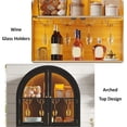 thumbnail image 5 of Conate 70" Tall Arched Kitchen Pantry Cabinet with LED Light, Fluted Storage Cabinets with Stemware Rack, Glass Doors for Dining Room & Living Room, 5 of 7