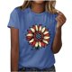 thumbnail image 1 of Camisetas de Manga Corta para Mujeres de Longitud Regular de Poliéster Sólido, Camiseta de Fiesta de Mayo Y Blusa Del Festival para la Primavera Y el Verano, 1 of 3