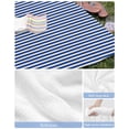 thumbnail image 6 of Dark Blue Striped Beach Towels Oversized Super Absorbent, Modern Beige Geometric Country Lightweight Bath Towel Quick Dry Sets For Bathroom/Pool/Rv Camping/Beach Play/Gym Room/Picnic 23"x47", 6 of 8