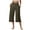 Army Green, variant on Women's Cropped Elastic Waist Pants with Pockets, Comfortable Casual Lounge Pants for Spring/Summer, Soft Stretchy Fabric, Limited Time Offer Under 10 Dollars