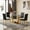 Gold Leg Black Chair, variant on Sumdeal Modern Minimalist Dining Table and Chair Set: 6-8 Person Tempered Glass Dining Table and 4/6 Buckle-Back PU Chairs, Complete Kitchen/Dining Room Furniture for Home and Office