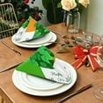 thumbnail image 3 of Dreamtimes St Patrick's Day Clover Cloth Napkins Set of 1, Oversized Washable Reusable Polyester Dinner Table Napkins for Family, Restaurant, Party Decor, 20"x 20", 3 of 7