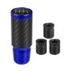 thumbnail image 1 of 1 Juego de perilla de cambio modificada de aluminio Universal con patrón de 6 velocidades para automóviles con 3 adaptadores M8 M10 M12 azul, 1 of 1