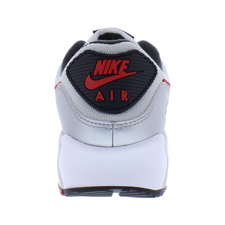 Nike Air Max 90 Icons Bullet Silver Red Running Shoes DX4233-001 Men\'s Size 8.5 Nike Air Max 90 Icon Silver Bullet Red DX4233-001 Retro  main image 2