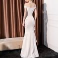 thumbnail image 5 of Kaemgyyd Wedding Guest Dresses for Women Fashion off Shoulder High Split Long Formal Party Dress Evening Gown, 5 of 5