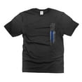 thumbnail image 2 of Mens Police Pocket Flag T-shirt Police Shirts Police Patriotic Tee Shirt For Him Men Dad Husband (X-Large Military Green), 2 of 6