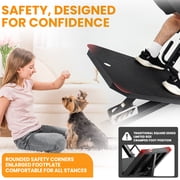 Syedee Multifunctional Leg Machine W/ Linear Bearing Hack Squat & Leg Press Combo with Safety Features, Adjustable Pedals, Space-Saving Leg Machine W/ Band Pegs Arm-reach Weight Holder