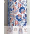 thumbnail image 5 of Blue Red Ethnic Sheer Curtains 96 Inch Length 2 Panels Set, Boho Modern Geometric Abstract Art Voile Window Treatment Semi Sheer Long Curtains Drapes for Bedroom/Living Room/Kitchen 52"x96"x2, 5 of 7