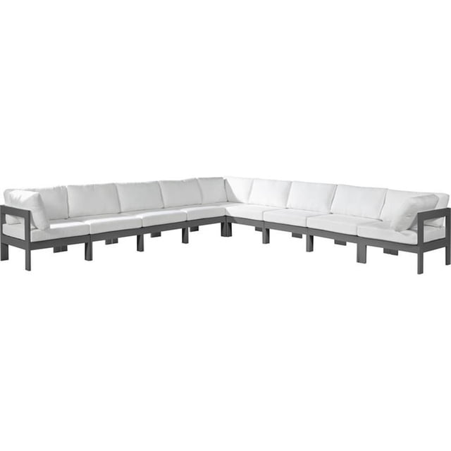 Meridian Furniture Nizuc White Outdoor Patio Modular Sectional