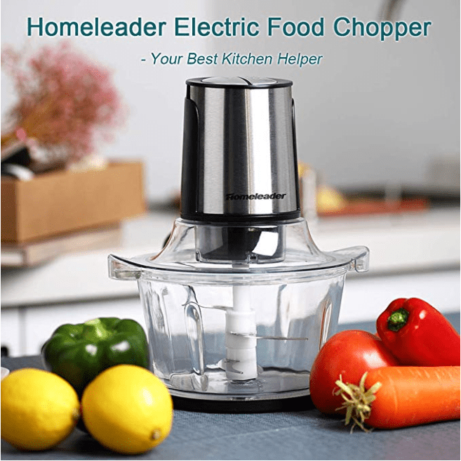"Happyline" Electric Food Chopper 8Cup Food Processor 2L BPA Glass