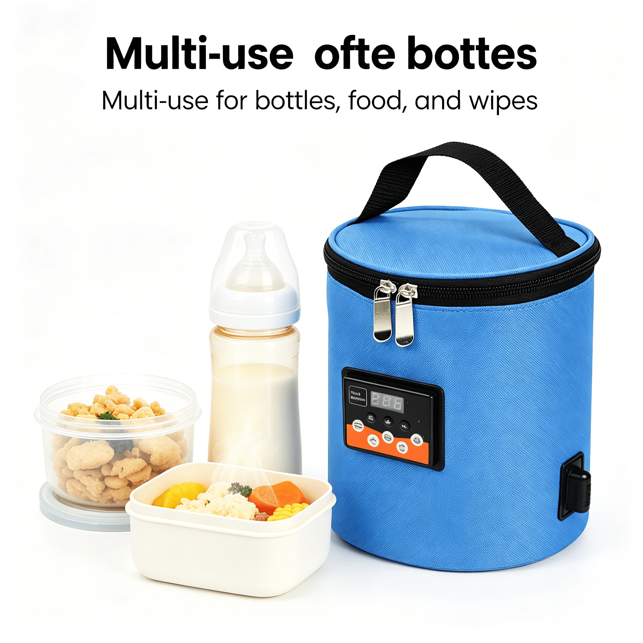 XIRQI 2026 New Portable Bottle Warmer,Safe Materials Travel Bottle Warmer,Temperature Control Bottle Warmer on the Go,For Travel,Car,Baby Feeding,Outdoor,Home Use,Blue