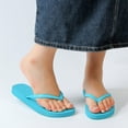 thumbnail image 6 of FRSASU Slim Flip Flops for Women,Shower Slippers Flat Sandals,Lightweight Basic Thongs Rubber Soft Slide Slip-on Shoes Sky Blue, 6 of 8