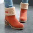 thumbnail image 1 of Botas de tacón grueso para mujer Botas de nieve antideslizantes a media pantorrilla Botas cortas con plataforma cómoda Likrtyny Tenis De Mujer Tenis De Hombre, 1 of 8