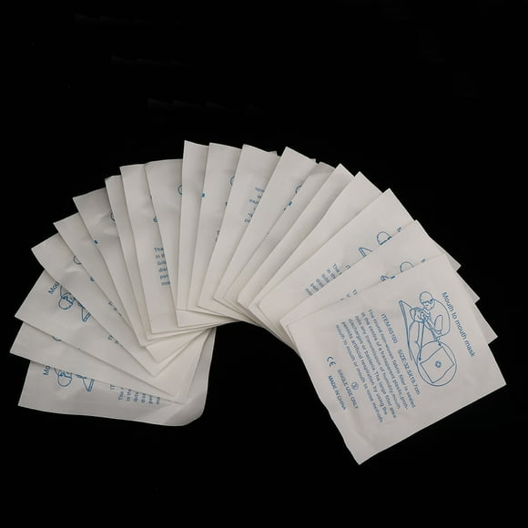 Artificial Respiration Barrier,20pcs Disposable CPR Face Artificial Breathing Mask CPR Breathing Mask Unbeatable Value