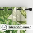 thumbnail image 5 of Lfeey Blackout Curtains, Green Palm Leaf Print Grommet Curtains, Room Darkening for Bedroom Apartment, 84 Inches Long, 2 Panels, 5 of 6