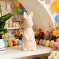 thumbnail image 3 of Spring Decorations for Home Easter Bunny Ceramic Embraces Belly Bunny Cute Home Desktop Decoration Crafts Easter Decoration, New, Pinks, 3 of 6