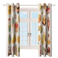 thumbnail image 3 of Cartoon Cake Blackout Curtains, Watercolor Pattern Window Treatment Grommet Curtains for Bedroom Thermal Insulated Window Curtains for Living Room 2 Panel Set, 3 of 5