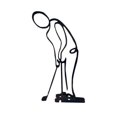 thumbnail image 1 of Athlete Line Sculpture Metal Simples Sports Wrought Iron Decoration, 1 of 4