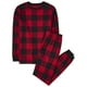 thumbnail image 1 of Conjunto de pijama The Children's Place, algodón, rojo y negro, a cuadros, L, 1 of 3