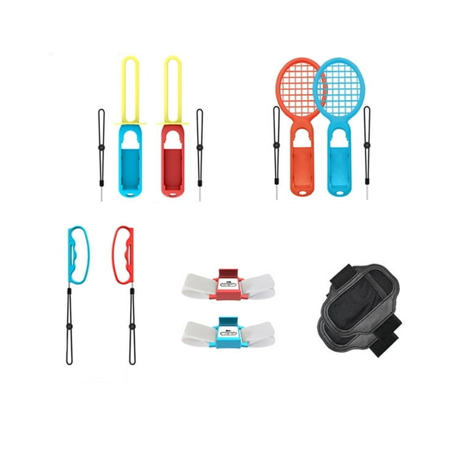 1 Set Somatosensory Sports Suit Simple Installation Sensitive Touch Smooth Operation Comfortable Grip 10-in-1 Sports Lightsaber/Tennis Racket/Wrist Strap/Grip Systematic Sports Kit for Sw